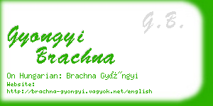 gyongyi brachna business card